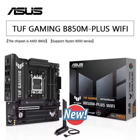ASUS TUF GAMING B850M PLUS WIFI Motherboard NEW Micro ATX AMD Socket AM5 AMD B850