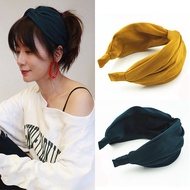 Alyssa Chia's headband, pure color satin fabric, all-match c