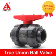 Sanking 20-63mm PVC True Union Ball Valve Pipe Fitting Fish Tank Adapter Water Pipe Connector