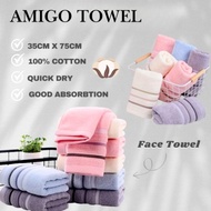 AMIGO Hand Towel Face Towel Sport Towel Tuala Muka Cotton Tuala Mandi Good Water Absorbtion Cotton T