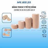 Combo 10-20-30 rolls of self-adhesive medical elastic bandage, painless elastic fabric sports glue t