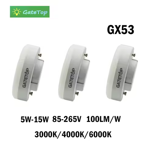 1-10PCS GX53 LED Spotlight Wide Voltage AC85-265V 5-15W Daring Light Source Wardrobe Cabinet Light D