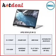 Dell XPS 13 9310:2-IN-1 /i5-1135G7 /8GB /256GBSSD /INTEGRATEDGRAPHICS /WIN10Home /13.4inch FHD+Touch