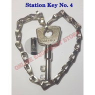 *RM18=1KEY* KUNCI NO 4 JAM AMANO WATCHMAN CLOCK STATION KEY NUMBER 4
