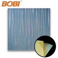 Bobi Wallpaper Dinding 3D 70X70 Cm Wallpaper Foam Biru Motif Salur