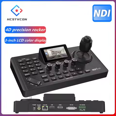 NDI | HX3 LCD 3-inch Color Display 4D Multi-function PTZ Network Control Keyboard HDMI Output Previe