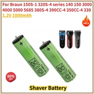 High Quality 2PCS Battery 1.2V 1000mAh for Braun 150S-1 320S-4 series 380S-4 390CC-4 350CC-4 140 150