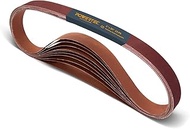 POWERTEC 11127-3V 1×30-Inch A/O Sanding Belt Assortment, 3 Each of 40/80/ 120/240/ 400 Grits, 15 PK