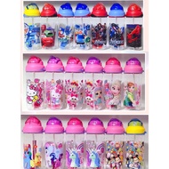 Sekolah School 520ML Botol Air Minum Kanak-kanak ada Straw Kids bottle Water Straw Bpa Free小孩水瓶有吸管