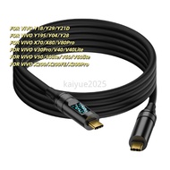 Charger Wire Cable Cord PD 100W Fast Charging 20Gbps USB C To USB C Display Cable 8K@60Hz for VIVO Y