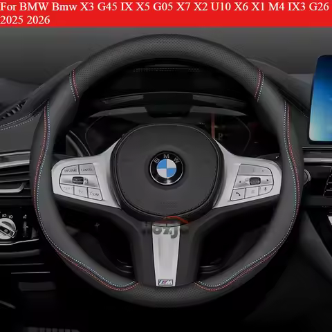 New Leather Car Steering Wheel Cover for BMW Bmw X3 G45 IX X5 G05 X7 X2 U10 X6 X1 M4 IX3 G26 2025 20