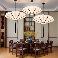 Chinese Lantern Fabric Chandelier Nordic Simple Living Room Dining Room Decoration LED Chandelier Ce