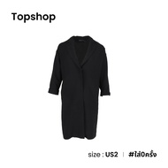Topshop เสื้อเบลเซอร์ผ้าทเวิลด์ สีดำ A006-22
