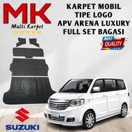 KARPET KARET MOBIL SUZUKI APV ARENA LUXURY FULL SET BAGASI LOGO