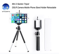 Mini 2 ขาตั้งกล้อง DSLR กล้องมือถือ Phone Stand ผู้ถือ Retractable  /  Mini 2 Section Tripod DSLR Camera Mobile Phone Stand Holder Retractable
