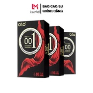 Bao cao su OLO Thin 001 Square Black – siêu mỏng ôm sát + nhiều gel bôi trơn (hộp 10 cái)