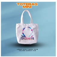 Mini Canvas Tote Bag Souvenir 18x15x7 Custom Canvas Material Screen Printing 18x15x7bebas