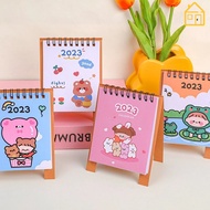 Cute Mini Cartoon Animal Bear Rabbit Calendar Planner /Desk Decoration Calendar 2023 Student Office Desk Ornament