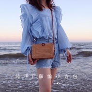 2019 Bali ins Blogger Hot Handmade Bag Straw Bag Rattan Beach Travel Niche Bag EUZI