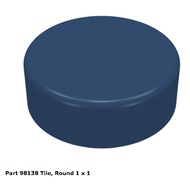 lego tile round 1x1 part 98138 in dark blue