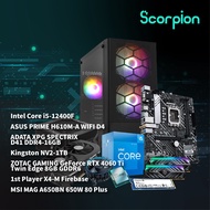 Intel Core i5-12400F Asus PRIME H610M-A WIFI D4 XPG SPECTRIX D41 16GB Kingston NV2 1TB ZOTAC GAMING 