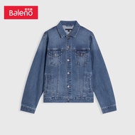 班尼路（Baleno）2023春季新款时尚简约牛仔开衫潮流休闲百搭牛仔外套男 03D M