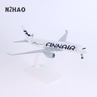 XUNYU4 1 Bộ hợp kim kim loại diecast máy bay với bánh xe 20cm A350 finnair máy bay Kit Airbus 350 fi