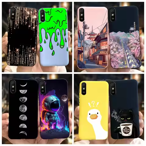 For Xiaomi Redmi 9A Case Redmi 9AT Cover Fashion Landscape Moon Soft Silicone Slim Funda For Xiaomi 