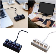 【3C】 4 Key USB Corded Mini Keyboard Cut Copy  Selectable and Space Saving Keypad