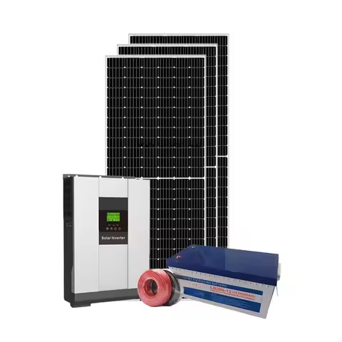 Hybrid 10kW Solar System Home Use Monocrystalline Silicon Solar Panels MPPT Controller Lithium Lifep