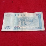 Uang kuno 20 Dollar Hongkong bank of Cina