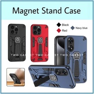 Oppo A78 A92 A93 Reno 14F/13F/12F/11F/14/13/12/11/Pro 5G Magnet Stand Case Cover Armor Hard Casing