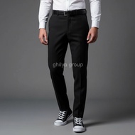 Black pants, black junior high school pants, black high school pants, long black pants, formal pants