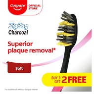 [Help prevent bacteria build up on bristles] Colgate ZigZag Charcoal Toothbrush Valuepack 5s (Soft)
