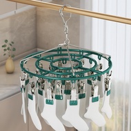 Round Socks Rack Multifunctional Drying Rack Multi-Clip Hanging Socks Rack Drying Underwear Panties 