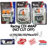 LEO SRL110/WAVE125/LC135 LEO RACING 4 MAP ADJUSTABLE NO CUT OFF CDI SRL110/WAVE125/LC135 RACING USE 