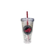 全新ASUS ROG 透明吸管杯 ASUS ROG Transparent Bottle Double Layer 500ml Milk Water Drink Coffee Straw Cup