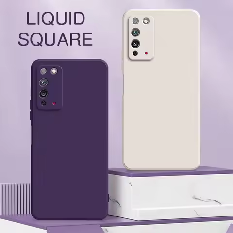 Original Square Liquid Silicone Phone Case for Honor X10 Max 5G X 10 Pro X30 Max Soft TPU Camera Pro
