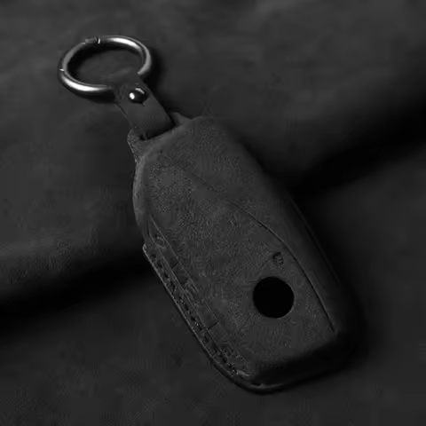 Suede Faux Leather Car Key Case Cover For BMW 7 Series G70 G09 XM U06 G81 M3 2023 i7 X7 G07 LCI iX I