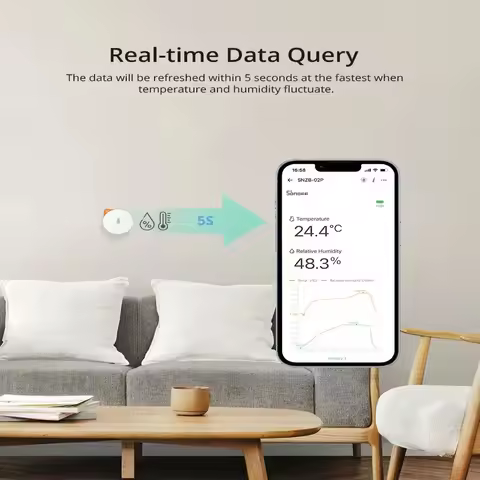 SONOFF SNZB-02P Zigbee Temperature Humidity Sensor for eWeLink Smart Home Automation Precise Data Al