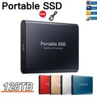 Portable SSD Type-C USB 3.1 8TB 16TB 30TB 60tb 128tb SSD Hard Drive 1tb 2TB External SSD for Laptop 