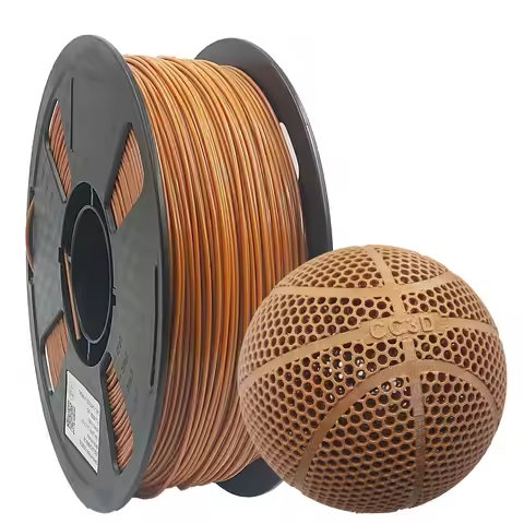 CC3D TPE 47D Leather Brown Flexible Filament 1.75mm 1KG 2.2lbs for FDM 3D Printer Bouncy Airless Bas