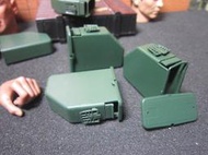 U4B5參四後勤單位 1/6班用機槍M249用彈鍊盒一個(可開蓋) mini模型
