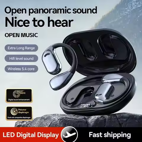 M75 Translator Earphones 144 Languages Smart Voice Bluetooth 5.4 OWS Wireless Headphones Support Sim