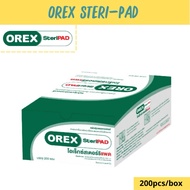 Orex Steripad แผ่นชุบแอลกอฮอล์ 70% (200ชิ้น/กล่อง) โอเร็กซ์สเตอร์ริแพด 200pcs