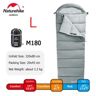 Naturehike ถุงนอนกลางแจ้ง M180 น้ำหนักเบาถุงนอนตั้งแคมป์ขนาดเล็กสามารถซักเครื่องได้ฤดูหนาวใบไม้ร่วง