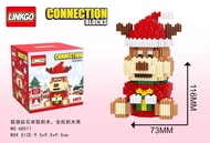 Compatible with LEGO Giáng sinh vui vẻ Mini Block Ông già Noel Elk Snowman Cây Giáng sinh lắp ráp Mi