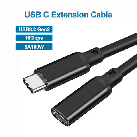 USB C Extension Cable Type C Extender 10Gbps Data Cord USB-C Thunderbolt 3 for Xiaomi Samsung Switch