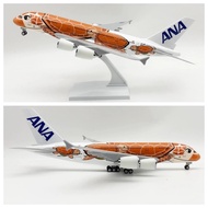 30CM Airplane Model Orange Turtle A380 All Nippon Sky 380 Resin Static Model
