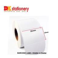 Barcode Label Sticker 35mm x 25mm